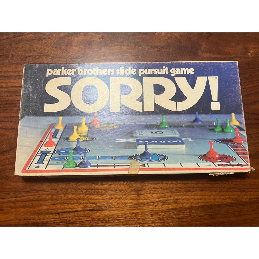 Parker Brothers Sorry Slide Pursuit Game Vintage‎ 1972 Board Game Complete